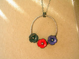 Autumn Poppy Bouquet Necklace
