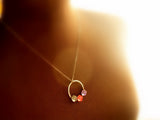 Autumn Poppy Bouquet Necklace