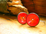 Tangerine Poppy Hook Earrings