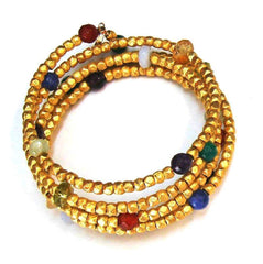 Gold Vermeil Wrap Semiprecious Stone Bracelet