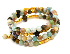 Peruvian Opal Gemstone Stack Bracelet