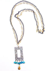 Scroll Brass Chain Necklace
