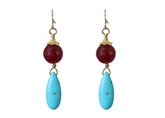 Reja Drop Turquoise Earrings