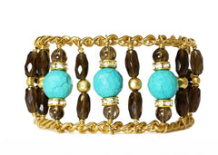 Capri Turquoise Quartz Beaded Bracelet