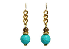 Capri Long Turquoise Earrings