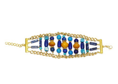 Ceclia Turquoise & Yellow Quartz Beaded Bracelet