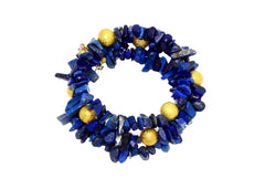 Lapis Gemstone Blue Wrap Bracelet