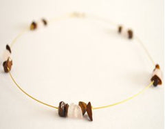 Tiger's Eye & Rose Quartz April Birthstone Necklace