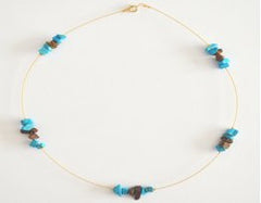 Turquiose & Tiger's Eye July Birthstone Necklace
