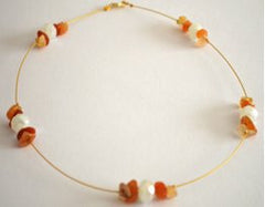 Opal & Carnelian October Birthstone Necklace