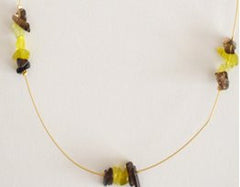 Smoky Quartz & Jade November Birthstone Necklace