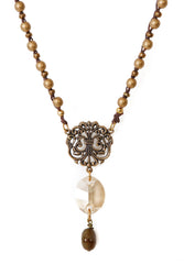 Chain Necklace combined with Crochet Necklace