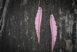 Leather Feather Earrings