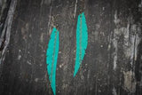 Leather Feather Earrings