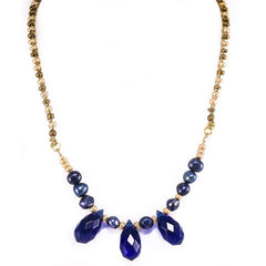 Necklace with Comblat Pearls and Teardrop Beads