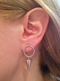 Small Hooped Spike Stud Earrings