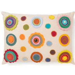 Folk Art Flowers Pillow