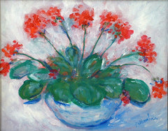 Geranium Flower Pot Modern Print
