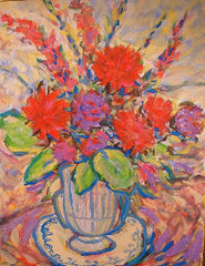 Summer Vase of Flowers Modern Art Print