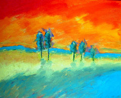 Sunset Beach Modern Summer Print
