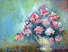 Vase of Pink Flowers Modern Print