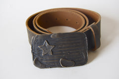 Lone Star Stripes Belt Buckle