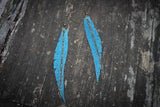 Leather Feather Earrings