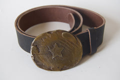 Lone Star Center Belt Buckle