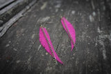 Leather Feather Earrings