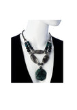 Adria Green, Grey and Silver Rhinestone Necklace