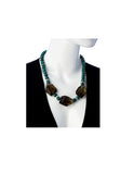 Adrianna Amazonite Smokey Quartz Necklace