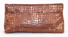 Large Clutch - Metallic Brown