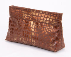 Small Clutch - Brown Metallic