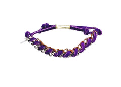 Purple Suede Chain Bracelet