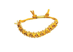Mustard Suede Chain Bracelet