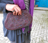 Spiro Leather Plum Clutch