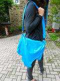 Raw Edge Blue Messenger Bag