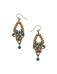 Ethel Tanto Gold Bead Hoop Earrings