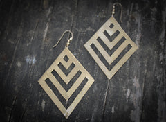 Evergreen Brass Earrings