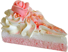 Pink Velvet Bath Cakes Slice