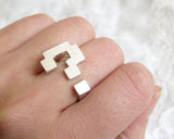 Block Question Mark Ring