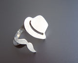 Mr. Mustache with Fedora Ring