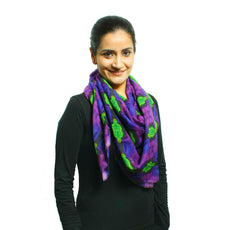 Purple and Green Cashmere Scarf