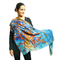 Nautical Blue Sea Cashmere Scarf