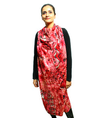 Red Flowered Cashmere Scarf