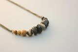 Sarson Boho two tone necklace with Laborodite
