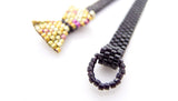 Black Bow Beaded Bracelet