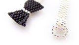 Silver Bow Beaded Bracelet