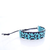 Aztec Cord Turquoise Beaded Bracelet