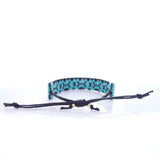 Aztec Cord Turquoise Beaded Bracelet